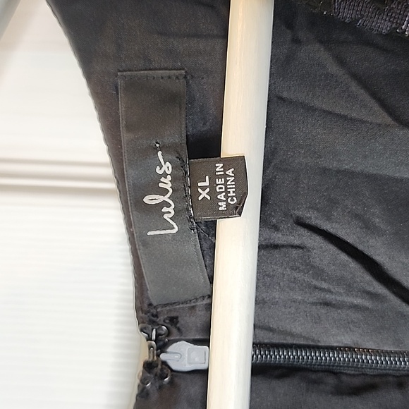 Lulus Molinetto Navy Blue Lace Ruffled Tiered Sleeveless Maxi Dress, Size XL - Picture 11 of 13